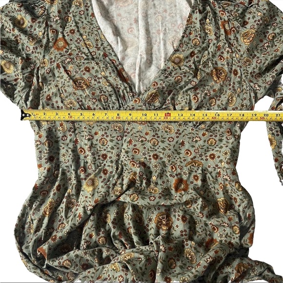 Spell x Free People Lady Untamed Gown XXL Long Sleeve V-Neck Maxi Dress Floral - Picture 13 of 13